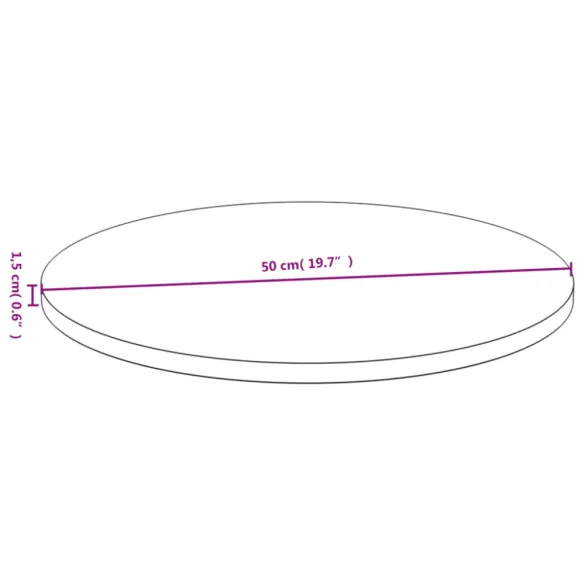 bambusz asztallap Ø50 x 1,5 cm