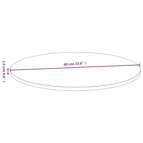 bambusz asztallap Ø60 x 1,5 cm