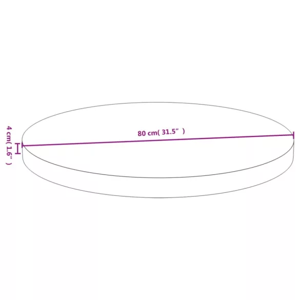 bambusz asztallap Ø80 x 4 cm