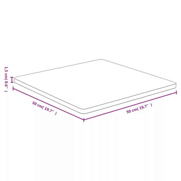 bambusz asztallap 50 x 50 x 1,5 cm