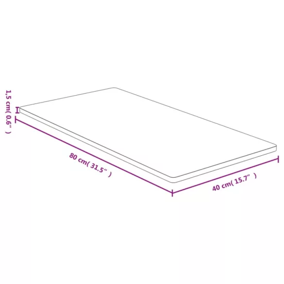 bambusz asztallap 40 x 80 x 1,5 cm