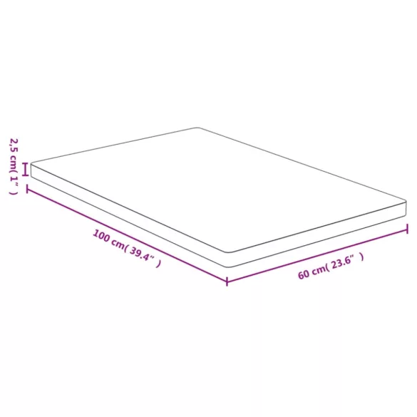 bambusz asztallap 60 x 100 x 2,5 cm