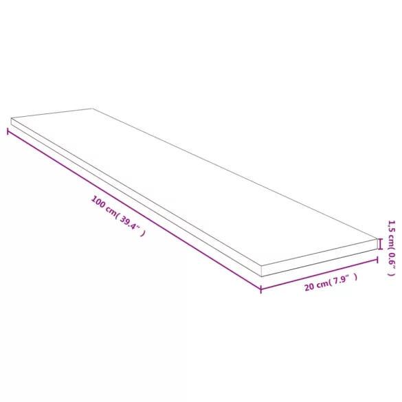 bambusz fali polc 100x20x1,5 cm