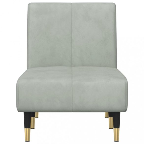 világosszürke bársonydívány