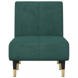 sötétzöld bársonydívány