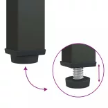 fekete üveg és acél éjjeliszekrény 50 x 35 x 60 cm