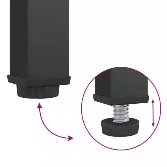 fekete üveg és acél éjjeliszekrény 50 x 35 x 60 cm