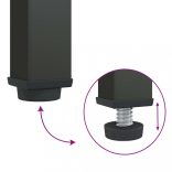 fekete üveg és acél TV-szekrény 105 x 35 x 50 cm