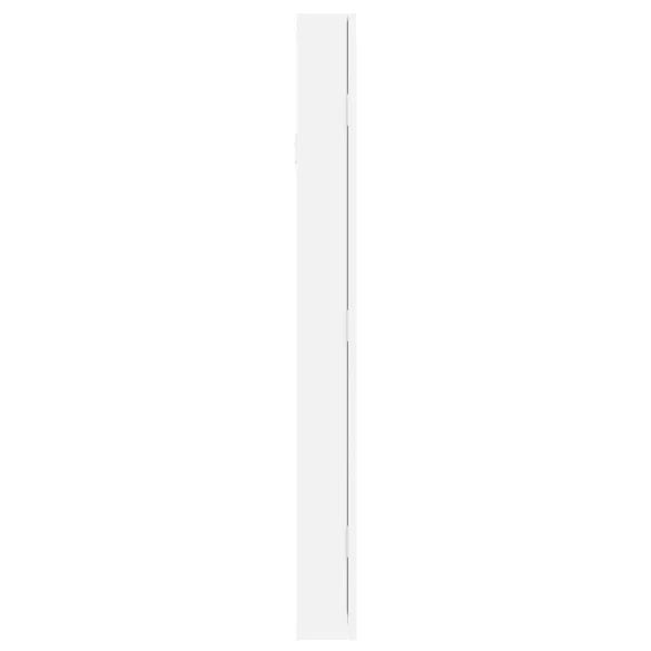 fehér falra szerelhető tükrös ékszerszekrény 30x8,5x90 cm