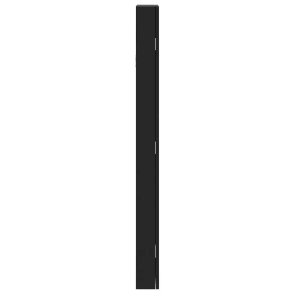 fekete falra szerelhető tükrös ékszerszekrény 30x8,5x106 cm