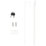 fehér falra szerelhető tükrös ékszerszekrény 37,5x10x106 cm