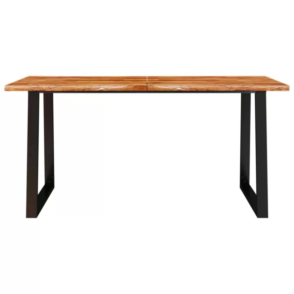 tömör akácfa étkezőasztal természetes éllel 160 x 80 x 75 cm