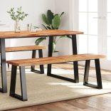 tömör akácfa pad természetes éllel 140 cm