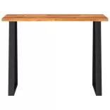 tömör akácfa konzolasztal természetes éllel 110x35x80 cm