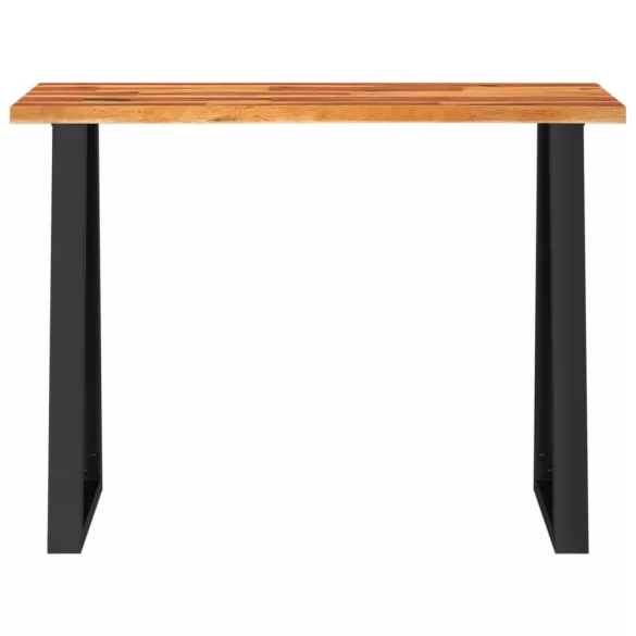 tömör akácfa konzolasztal természetes éllel 110x35x80 cm