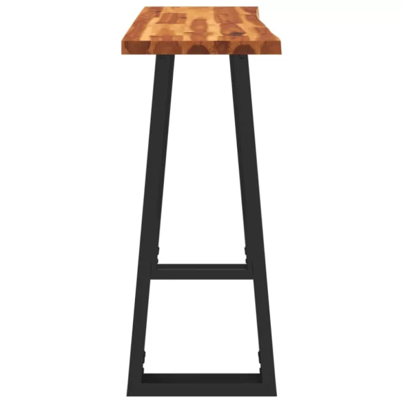 tömör akácfa konzolasztal természetes éllel 110x35x80 cm