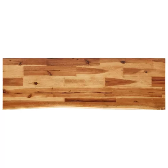 tömör akácfa konzolasztal természetes éllel 110x35x80 cm