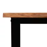 tömör akácfa konzolasztal természetes éllel 110x35x80 cm