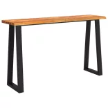 tömör akácfa konzolasztal természetes éllel 140 x 40 x 80 cm