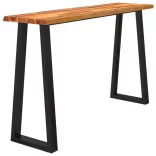 tömör akácfa konzolasztal természetes éllel 140 x 40 x 80 cm