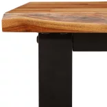 tömör akácfa konzolasztal természetes éllel 140 x 40 x 80 cm