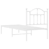 fehér fém ágykeret matrac nélkül fejtámlával 180 x 200 cm