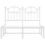 fehér fém ágykeret fejtámlával 120 x 200 cm