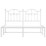 fehér fém ágykeret fejtámlával 150 x 200 cm