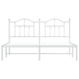 fehér fém ágykeret fejtámlával 160 x 200 cm