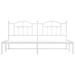 fehér fém ágykeret fejtámlával 193 x 203 cm