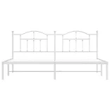 fehér fém ágykeret fejtámlával 200 x 200 cm