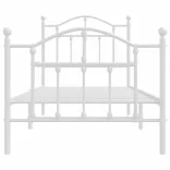 fehér fém ágykeret fej- és lábtámlával 80x200 cm