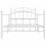 fehér fém ágykeret fej- és lábtámlával 100 x 190 cm