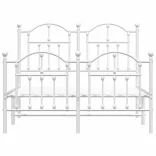 fehér fém ágykeret fej- és lábtámlával 120 x 190 cm