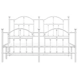 fehér fém ágykeret fej- és lábtámlával 140x200 cm