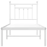 fehér fém ágykeret matrac nélkül fejtámlával 180 x 200 cm