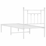 fehér fém ágykeret matrac nélkül fejtámlával 180 x 200 cm