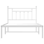 fehér fém ágykeret fejtámlával 107x203 cm