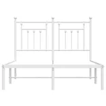 fehér fém ágykeret fejtámlával 120x190 cm