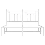 fehér fém ágykeret fejtámlával 140 x 200 cm