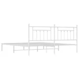 fehér fém ágykeret fejtámlával 193 x 203 cm