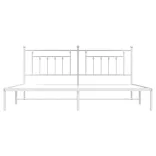 fehér fém ágykeret fejtámlával 200 x 200 cm