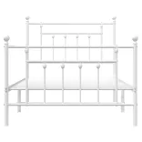 fehér fém ágykeret fej- és lábtámlával 100 x 190 cm