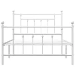 fehér fém ágykeret fej- és lábtámlával 107 x 203 cm