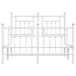 fehér fém ágykeret fej- és lábtámlával 120 x 190 cm