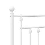 fehér fém ágykeret fej- és lábtámlával 135x190 cm