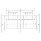 fehér fém ágykeret fej- és lábtámlával 140x200 cm