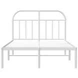 fehér fém ágykeret fejtámlával 120 x 200 cm