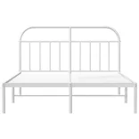 fehér fém ágykeret fejtámlával 140 x 200 cm