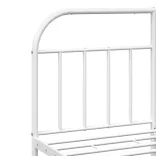 fehér fém ágykeret fejtámlával 150 x 200 cm